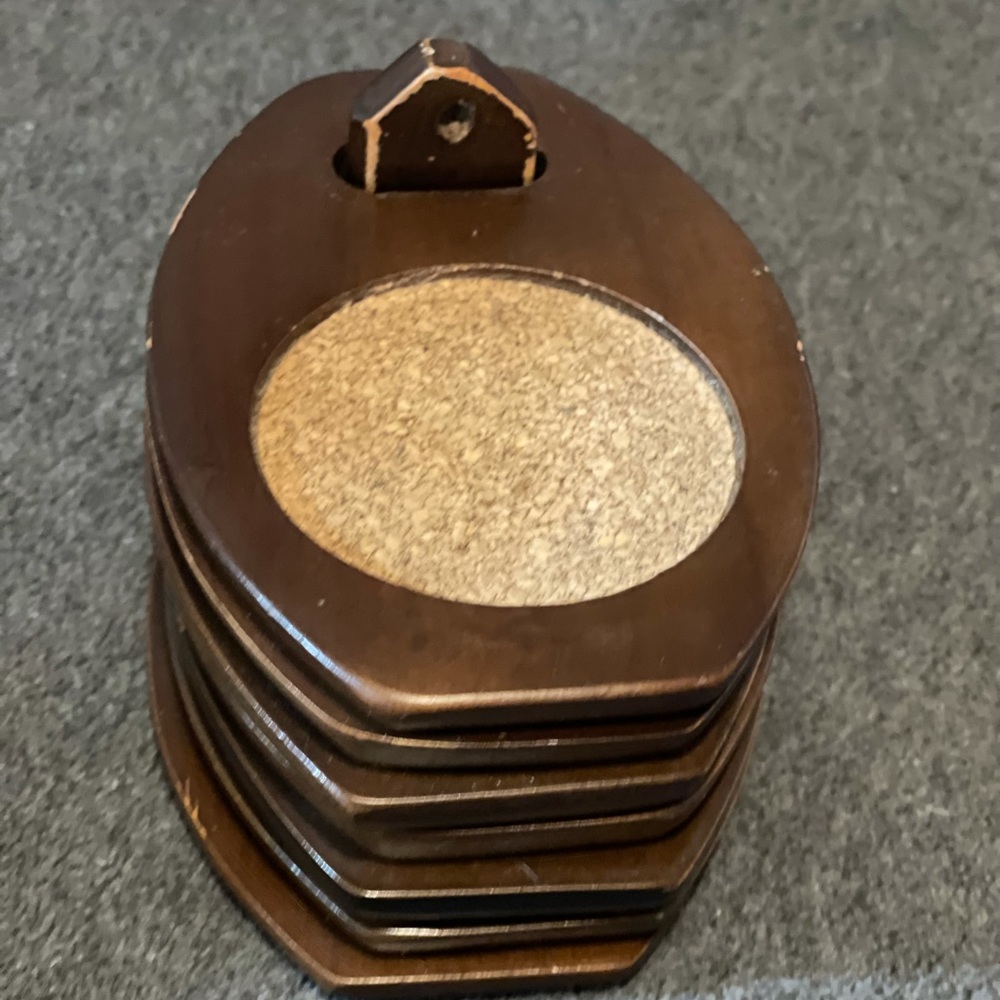 Vintage wooden coaster